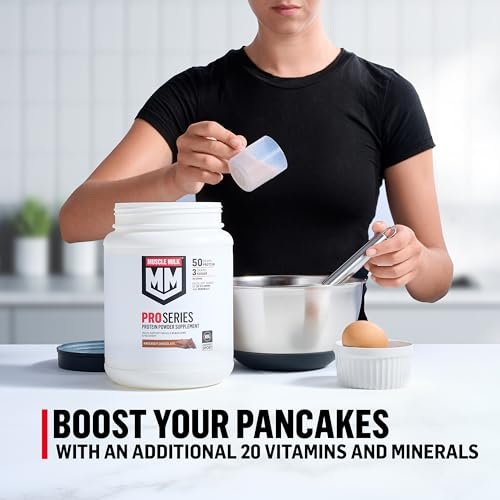 Muscle Milk Pro Series Proteinpulver, Slammin' Strawberry, 2 Pfund, 11 Portionen, 50g Protein, 3g Zucker, 20 Vitamine & Mineralstoffe, NSF zertifiziert für Sport