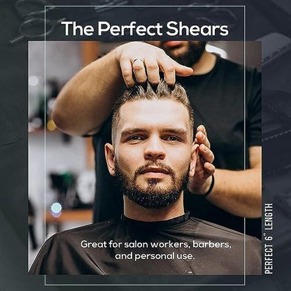 Suvorna 6" Friseurschere für Profis, Barbiere & Friseure - Haarschere zum Schneiden, Trimmen, Stylen, Präzisions- und Gesichtshaarschnitt - Rechtsschere für Männer, Frauen, Kinder, Erwachsene