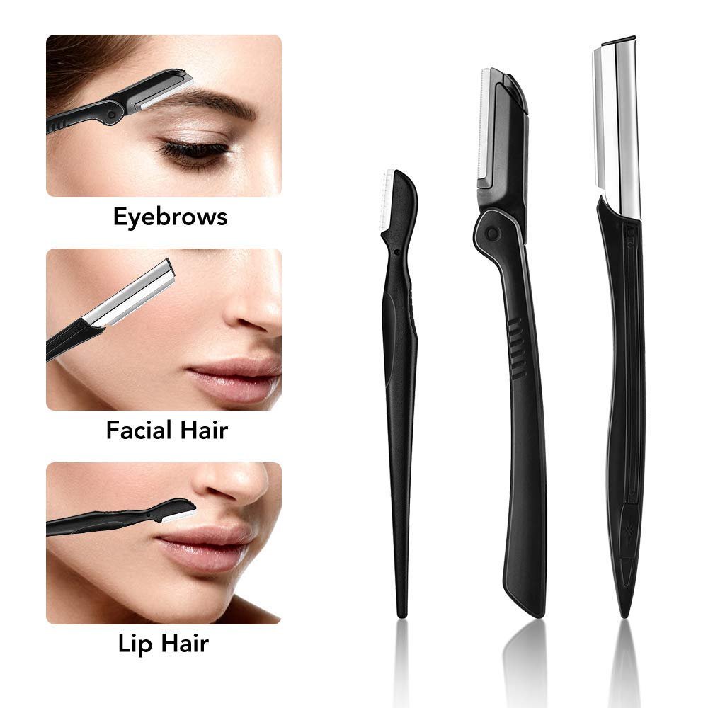 ZTRHYOO Augenbrauenrasierer, Augenbrauen-Kit, multifunktionales Peeling-Dermaplaning-Werkzeug, Gesichtsrasierer für Frauen, Augenbrauenpflegeset (11-in-1)