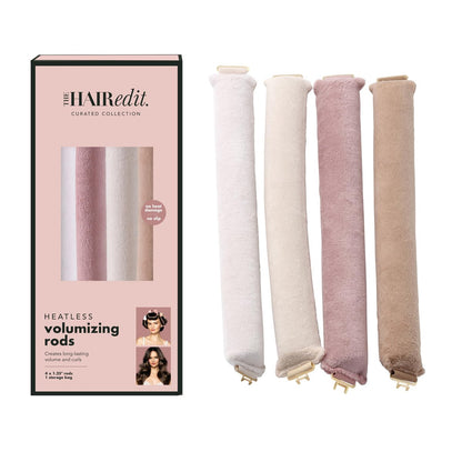 The Hair Edit Volumizing Lockenwickler für über Nacht Locken ohne Hitze – Haarroller für langes bis mittellanges Haar, schonende Styling-Tools für voluminöse Wellen, 4er-Pack, 26,7 cm lang