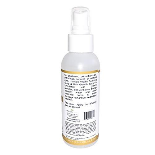 Beruhigendes Kopfhaut-Haarwuchsspray – Lindert trockene, juckende Kopfhaut – Haarausfallbehandlung für Frauen und Männer, Chemopatienten – 118 ml