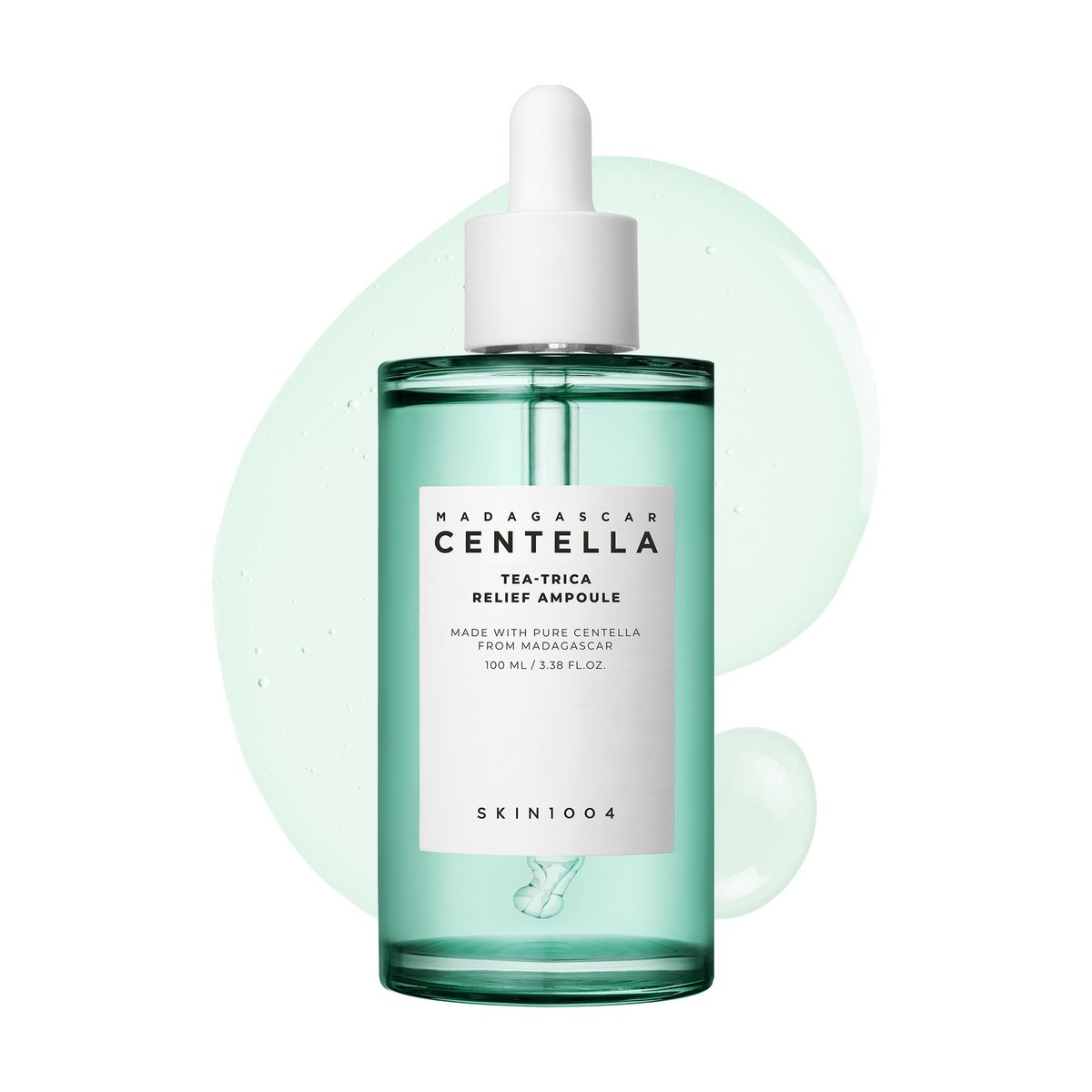 SKIN1004 Tea-Trica Relief Ampulle - 100ml Beruhigendes Gesichtsserum mit Cica & Teebaumöl, Centella Asiatica aus Madagaskar, Feuchtigkeitsspendend & Hautberuhigend