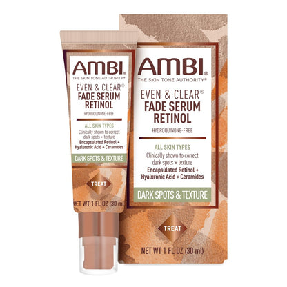 Ambi Even & Clear Aufhellungsserum – Hyperpigmentierungsbehandlung ohne Hydrochinon – Dunkle Flecken Korrektur – Ergebnisse in nur 4 Wochen – mit Retinol, Hyaluronsäure, Niacinamid, Ceramiden – 30 ml