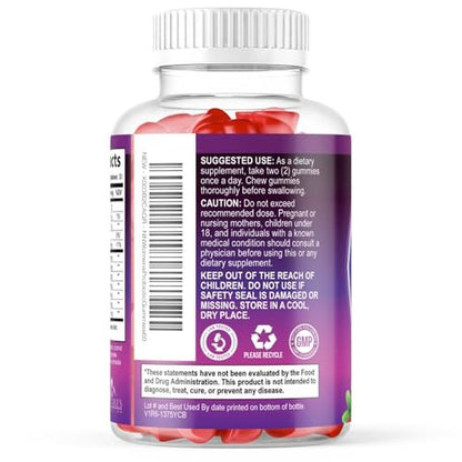 Nature's Nutrition Probiotika für Frauen Gummis mit Cranberry – 6 Premium-Stämme für pH-Gleichgewicht, Verdauungsgesundheit, vaginale & Immununterstützung, weibliche Probiotika-Gummis – 60 Gummis