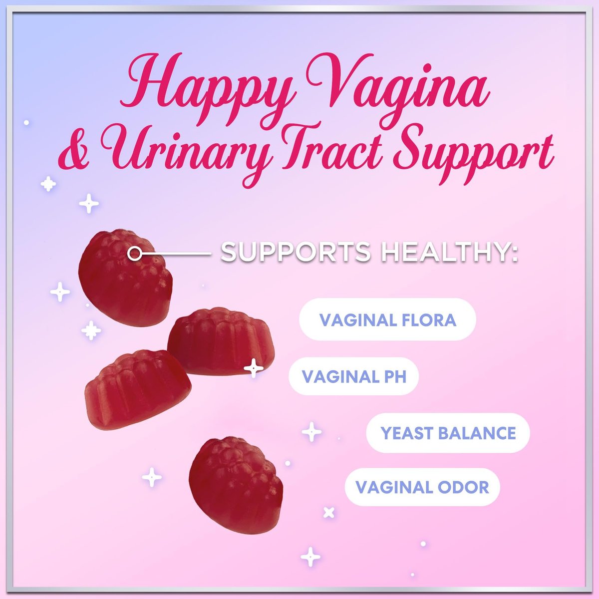 Probiotika für Frauen Gummibärchen mit Cranberry – 6 Premium-Stämme für pH-Balance – Frauenprobiotika für Verdauungs-, Vaginal- und Immununterstützung – 60 Gummibärchen