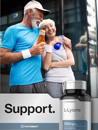 Horbäach L-Lysin 1000 mg | 100 überzogene Tabletten | Nahrungsergänzungsmittel mit freier Form | Essentielle Aminosäure | Vegetarisch, Nicht-GVO und Glutenfrei