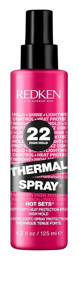 Redken Thermal Spray 22 High Hold – Hitzeschutz & Styling-Spray für Locken und Glätteisen, Frizz-Kontrolle und Schutz vor Hitzeschäden, 4,2 Fl Oz