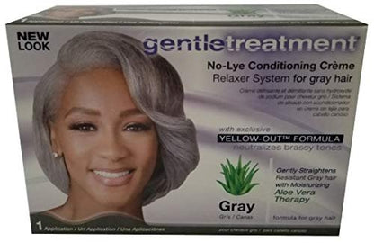 2er-Set - Gentle Treatment Relaxer für graues Haar, No-Lye-Kit, 1 Stück