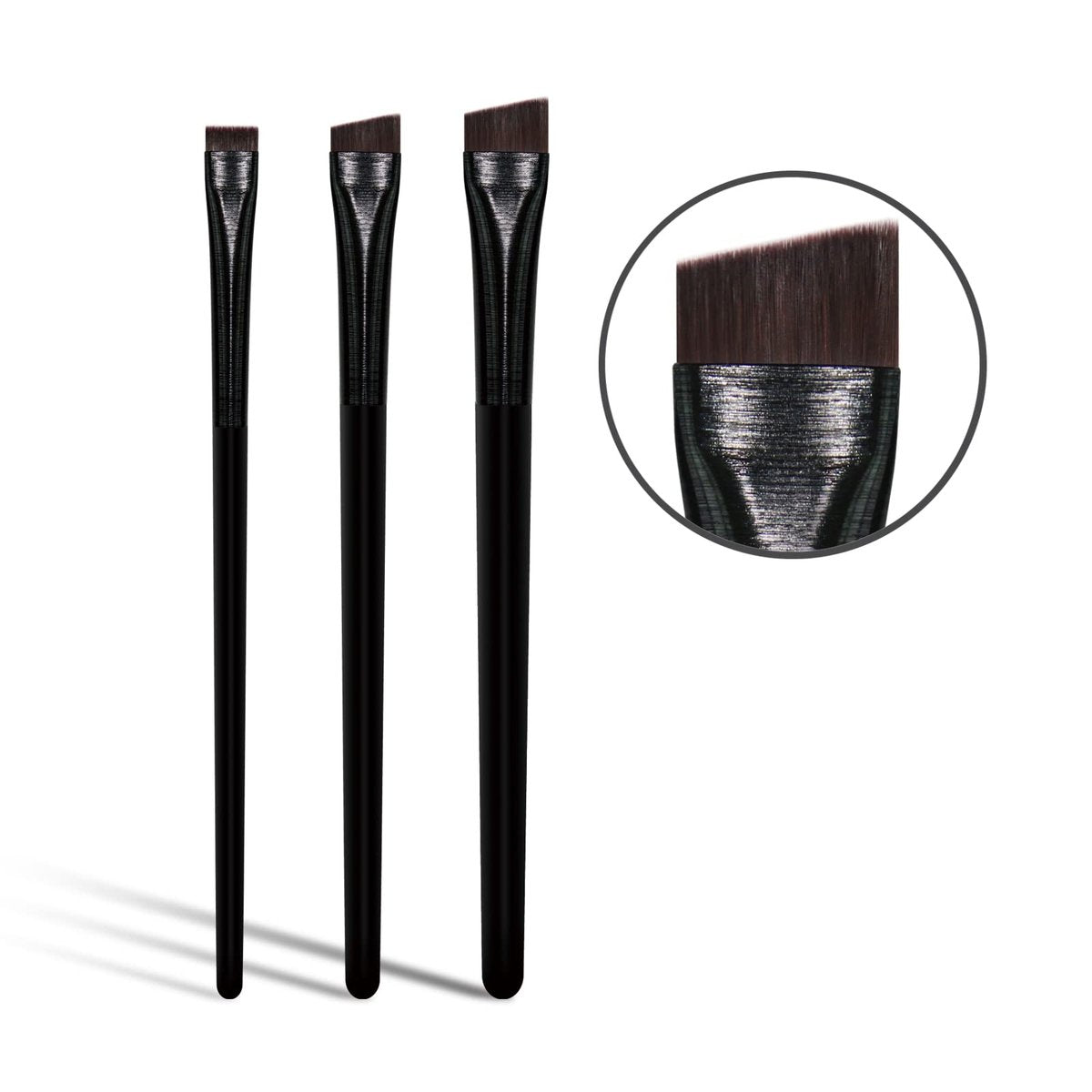 Präzisions-Eyeliner-Pinsel-Set: Feine, abgewinkelte und ultraflache Pinsel für professionelles Augen-Make-up