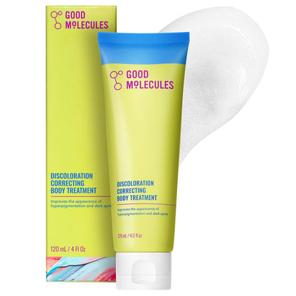 Good Molecules Discoloration Correcting Body Treatment – Anti-Pigment-Creme mit Niacinamid und Tranexamsäure – Gegen dunkle Flecken und Feuchtigkeitspflege für den Körper