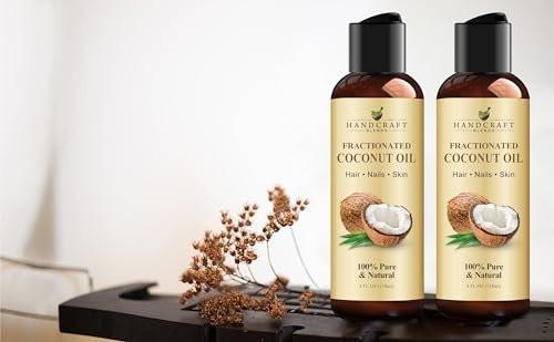 Handcraft Blends Fraktioniertes Kokosöl - 118 ml - 100% rein und natürlich - Premium Trägeröl für Haut und Haare - Körper und Haarpflege - Massageöl