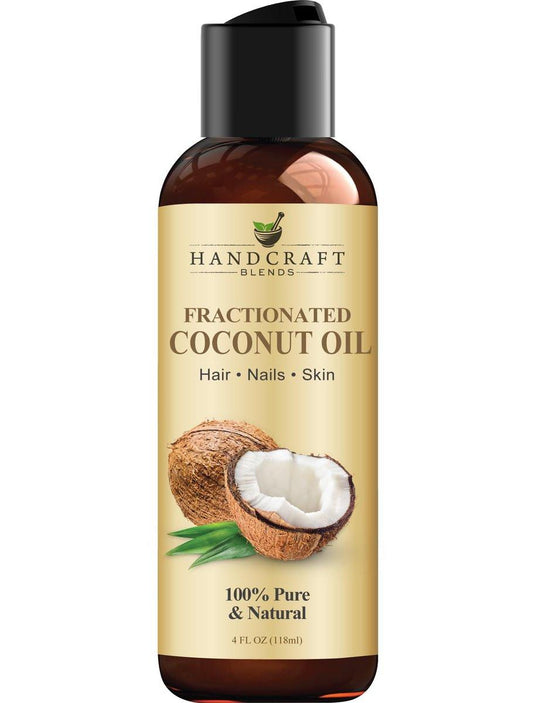 Handcraft Blends Fraktioniertes Kokosöl - 118 ml - 100% rein und natürlich - Premium Trägeröl für Haut und Haare - Körper und Haarpflege - Massageöl