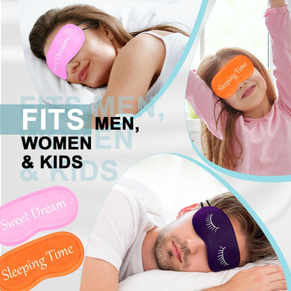Eurzom 20 Stücke lustige Schlafmasken im Set mit verstellbarem Band – Schlafbrillen für Nacht, Spa, Frauen, Männer, Erwachsene, Pyjama-Party-Geschenke (Bunte Farben)
