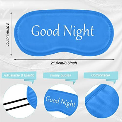 Eurzom 20 Stücke lustige Schlafmasken im Set mit verstellbarem Band – Schlafbrillen für Nacht, Spa, Frauen, Männer, Erwachsene, Pyjama-Party-Geschenke (Bunte Farben)