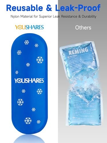YOUSHARES Mini Kühlakkus - Wiederverwendbar, Verdickt & Auslaufsicher für Insulin-Kühltasche, TSA-zugelassen, Geeignet für die meisten isolierten Medikamententaschen (4er-Pack)