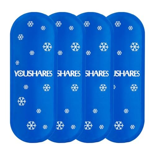 YOUSHARES Mini Kühlakkus - Wiederverwendbar, Verdickt & Auslaufsicher für Insulin-Kühltasche, TSA-zugelassen, Geeignet für die meisten isolierten Medikamententaschen (4er-Pack)
