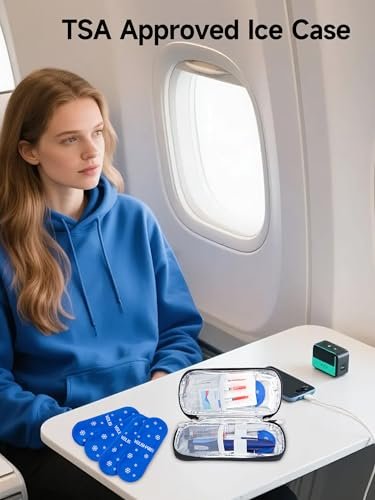 YOUSHARES Mini Kühlakkus - Wiederverwendbar, Verdickt & Auslaufsicher für Insulin-Kühltasche, TSA-zugelassen, Geeignet für die meisten isolierten Medikamententaschen (4er-Pack)