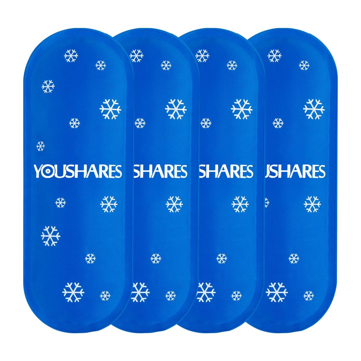 YOUSHARES Mini Kühlakkus - Wiederverwendbar, Verdickt & Auslaufsicher für Insulin-Kühltasche, TSA-zugelassen, Geeignet für die meisten isolierten Medikamententaschen (4er-Pack)