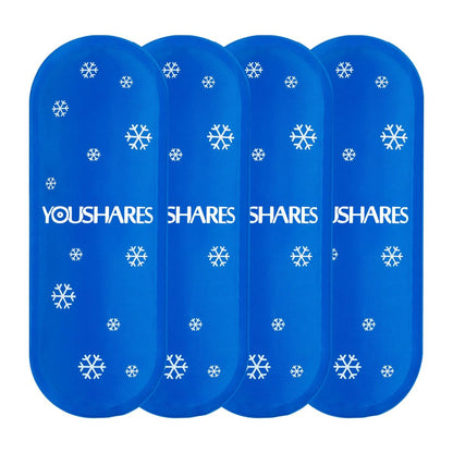 YOUSHARES Mini Kühlakkus - Wiederverwendbar, Verdickt & Auslaufsicher für Insulin-Kühltasche, TSA-zugelassen, Geeignet für die meisten isolierten Medikamententaschen (4er-Pack)