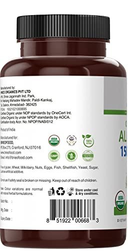 Brieofood Bio Alfalfa 1500mg, 45 Portionen, Vegetarisch, Glutenfrei, 90 Vegane Tabletten