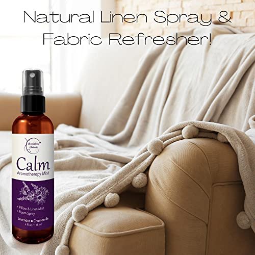 Calm Aromatherapie-Mist mit Lavendel & Kamille Ätherische Öle. Natürliches Schlaf- & Kissen-Spray, Raum- & Wäscheduft. Lavendel-Spray zur Entspannung & zum Schlafen - Brookethorne Naturals