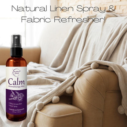 Calm Aromatherapie-Mist mit Lavendel & Kamille Ätherische Öle. Natürliches Schlaf- & Kissen-Spray, Raum- & Wäscheduft. Lavendel-Spray zur Entspannung & zum Schlafen - Brookethorne Naturals