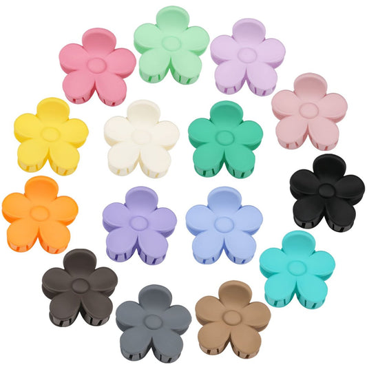 15 Stück Kleine Blumen-Haarspangen, 3,8 cm Klammern für Frauen und Mädchen, rutschfest, starker Halt, Haaraccessoires