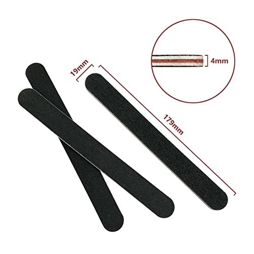 60-teiliges Nagelfeilen-Set, Schwarze 100/180 Grit Doppelseitige Feilen, Wiederverwendbares professionelles Maniküre-Werkzeug für Zuhause und Salon