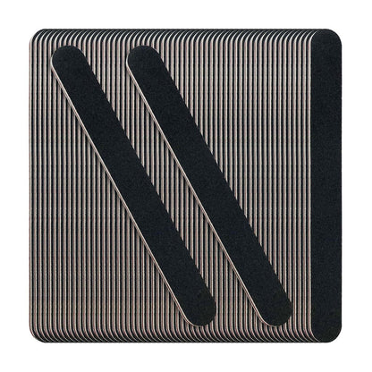 60-teiliges Nagelfeilen-Set, Schwarze 100/180 Grit Doppelseitige Feilen, Wiederverwendbares professionelles Maniküre-Werkzeug für Zuhause und Salon