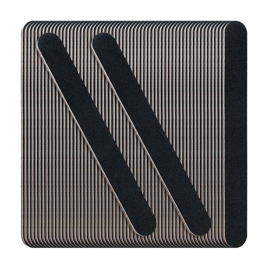 60-teiliges Nagelfeilen-Set, Schwarze 100/180 Grit Doppelseitige Feilen, Wiederverwendbares professionelles Maniküre-Werkzeug für Zuhause und Salon