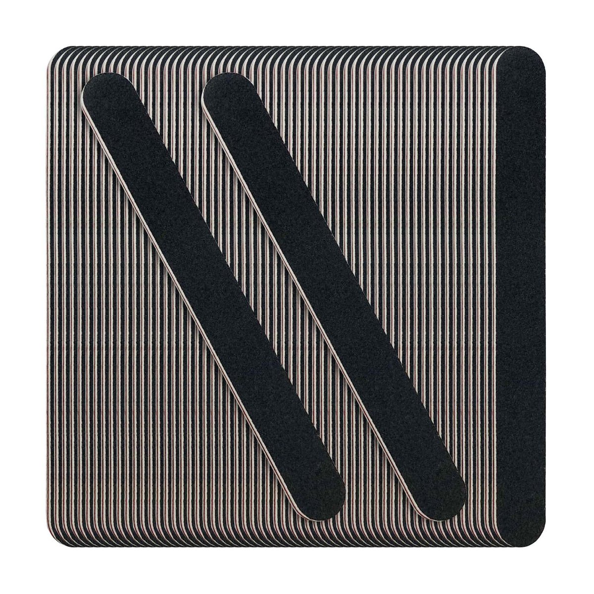 60-teiliges Nagelfeilen-Set, Schwarze 100/180 Grit Doppelseitige Feilen, Wiederverwendbares professionelles Maniküre-Werkzeug für Zuhause und Salon