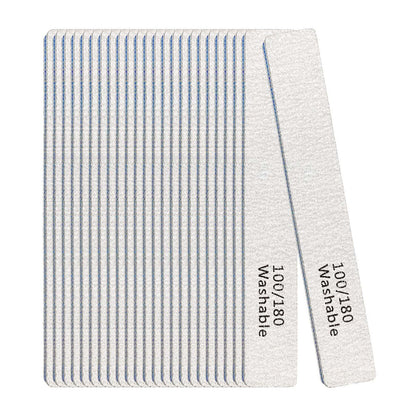 Nagelfeilen 24er Pack – Professionelle, wiederverwendbare und waschbare Nagelfeilen 100/180 Grit doppelseitig – Maniküre-Werkzeug-Set für Zuhause und Salon