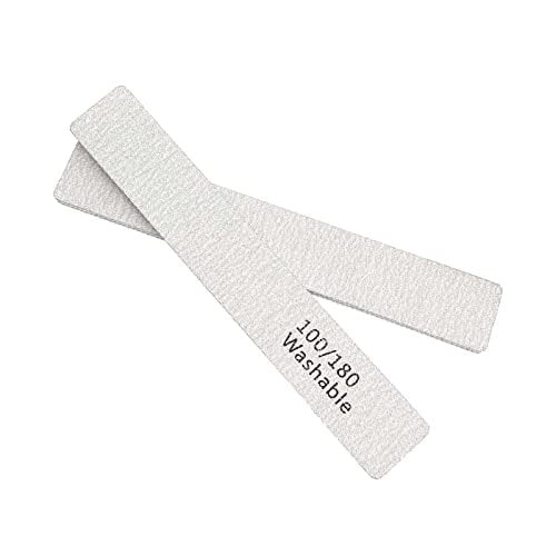 Nagelfeilen 24er Pack – Professionelle, wiederverwendbare und waschbare Nagelfeilen 100/180 Grit doppelseitig – Maniküre-Werkzeug-Set für Zuhause und Salon