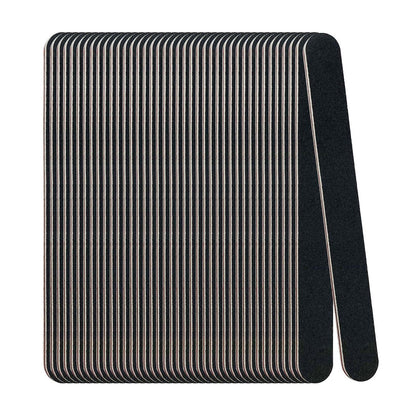 40er Pack Nagelfeilen, Schwarze Nagelfeilen 100/180 Grit Doppelseitig, Professionelles Maniküre-Werkzeug-Set für Zuhause und Salon