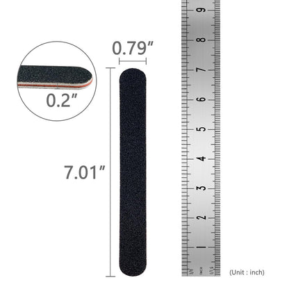 40er Pack Nagelfeilen, Schwarze Nagelfeilen 100/180 Grit Doppelseitig, Professionelles Maniküre-Werkzeug-Set für Zuhause und Salon