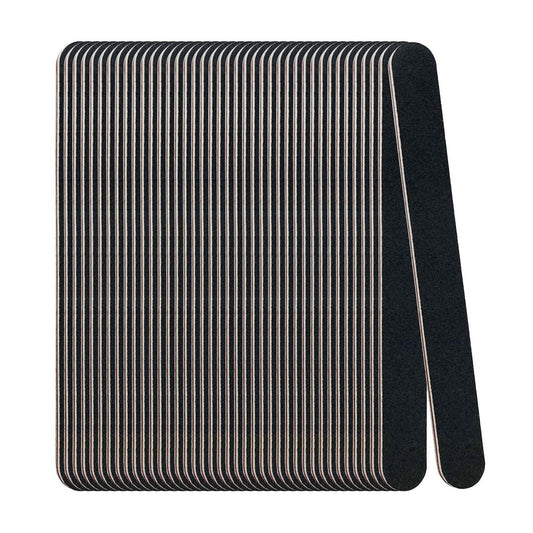 40er Pack Nagelfeilen, Schwarze Nagelfeilen 100/180 Grit Doppelseitig, Professionelles Maniküre-Werkzeug-Set für Zuhause und Salon