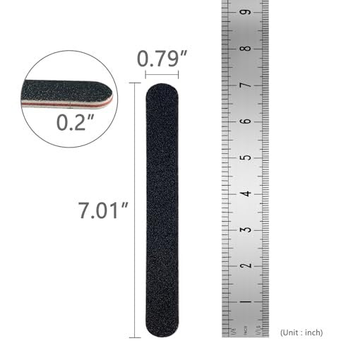 40er Pack Nagelfeilen, Schwarze Nagelfeilen 100/180 Grit Doppelseitig, Professionelles Maniküre-Werkzeug-Set für Zuhause und Salon