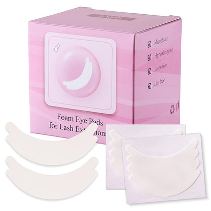 Pretty memory 100 Paar Schaumstoff-Augenpads für Wimpernverlängerungen, fusselfreie hypoallergene Klebepads, Unteraugenpads für Augenbrauenverlängerungen, unverzichtbar für Wimperntechniker, latexfrei