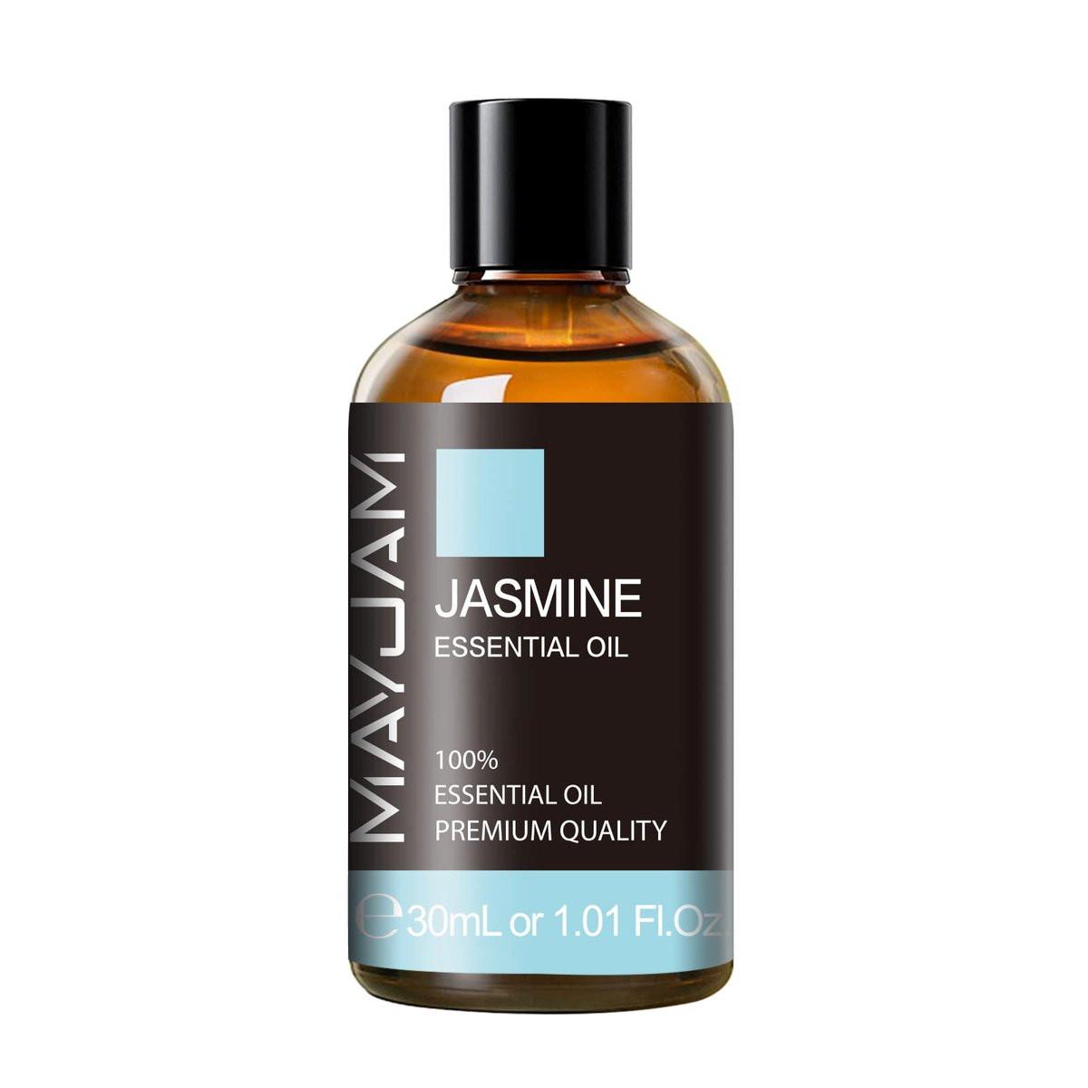 Jasmin ätherisches Öl 30ml / 1,01 Fl.oz – MAYJAM reines Jasminöl für Aromatherapie, Massage, DIY-Seife, ideal für Yoga zu Hause