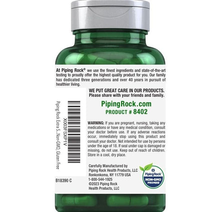 Piping Rock Pygeum Extra Stark | 200 Kapseln | Pygeum Africanum Rindenextrakt | Für Männer und Frauen | Nicht-GVO, Glutenfrei