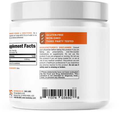 Bucked Up L-Citrullin 3000 mg Pulver, Essentials (100 Portionen) – Für bessere Durchblutung und Pump
