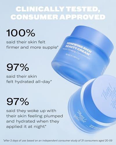 Then I Met You Renewing Rich Beauty Cream – Tiefenfeuchtigkeit Koreanische Feuchtigkeitscreme mit Quad Ginseng Complex, vegan, tierversuchsfrei, alkoholfrei