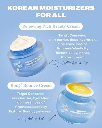 Then I Met You Renewing Rich Beauty Cream – Tiefenfeuchtigkeit Koreanische Feuchtigkeitscreme mit Quad Ginseng Complex, vegan, tierversuchsfrei, alkoholfrei