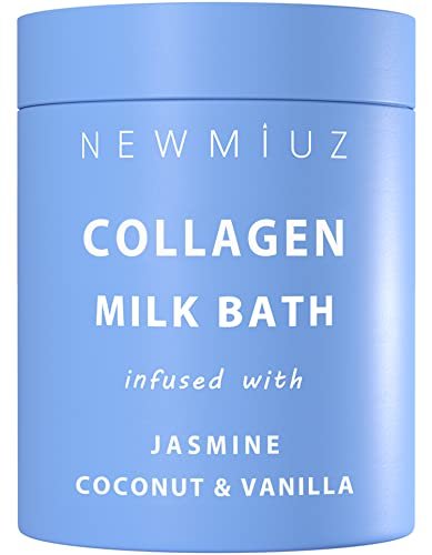 Cremiges Kokosnuss-Collagen-Badesalz mit Vanille-Jasmin – Luxuriöses Milchbad zur Hautpflege, Entspannungsgeschenk für Frauen zu Weihnachten oder Geburtstag