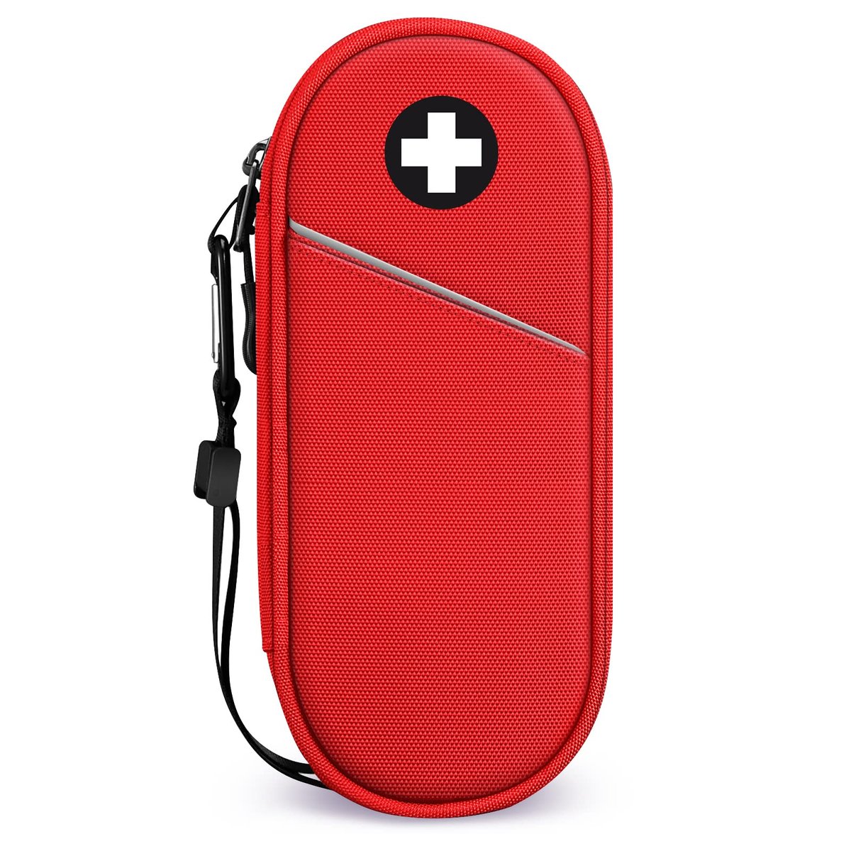 SITHON EpiPen Medizinische Aufbewahrungstasche Isoliert, Reise Medikamenten Organizer Tasche für 2 EpiPens, Asthma-Inhalator, Antihistamin, Auvi-Q, Allergie-Medikamente, Rot