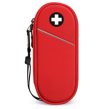 SITHON EpiPen Medizinische Aufbewahrungstasche Isoliert, Reise Medikamenten Organizer Tasche für 2 EpiPens, Asthma-Inhalator, Antihistamin, Auvi-Q, Allergie-Medikamente, Rot