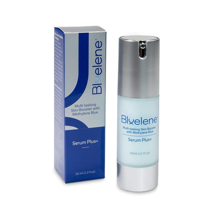 Bluelene Serum Plus+ – Methylene Blue, Hyaluronsäure, NextGen Vitamin C & Aloe Vera – Beruhigendes Gesichtsserum für empfindliche Haut, 30 ml