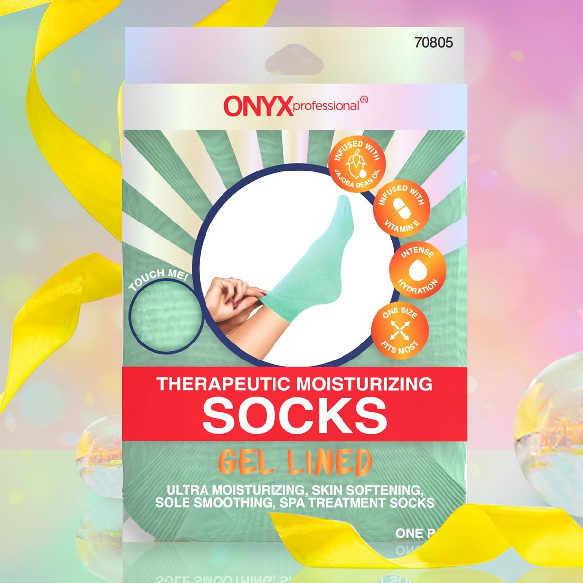 Onyx Professional Gel-Feuchtigkeitssocken – Wiederverwendbare Pflegesocken für trockene Füße und rissige Fersen, eine Größe für Damen und Herren