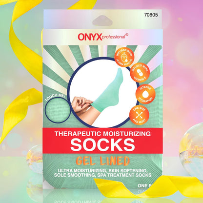 Onyx Professional Gel-Feuchtigkeitssocken – Wiederverwendbare Pflegesocken für trockene Füße und rissige Fersen, eine Größe für Damen und Herren