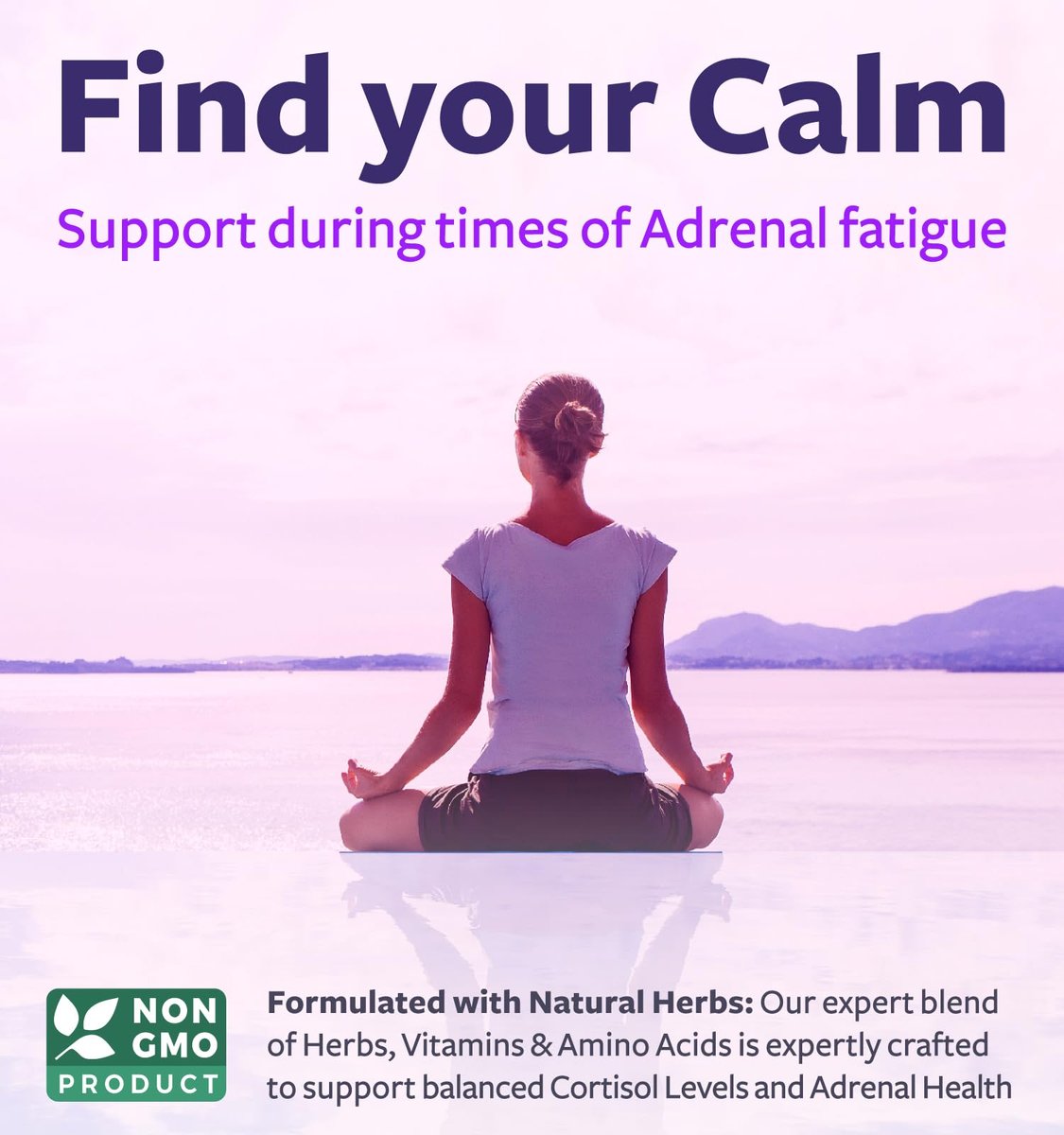 Adrenal-Unterstützung & Cortisol-Manager (Non-GMO) – Leistungsstarke Nebennierengesundheit mit L-Tyrosin & Ashwagandha – Ausgeglichene Cortisolwerte & Stressabbau – Müdigkeitsergänzung – 120 Kapseln